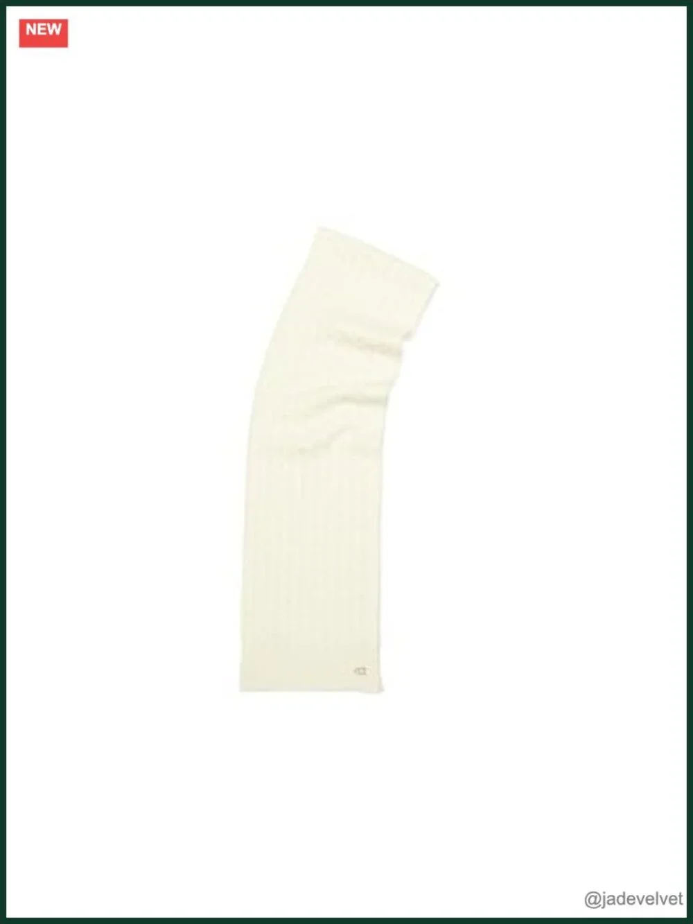 Cable Knit Scarf - Oversized Wool Blend with Fringe